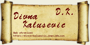 Divna Kalušević vizit kartica
